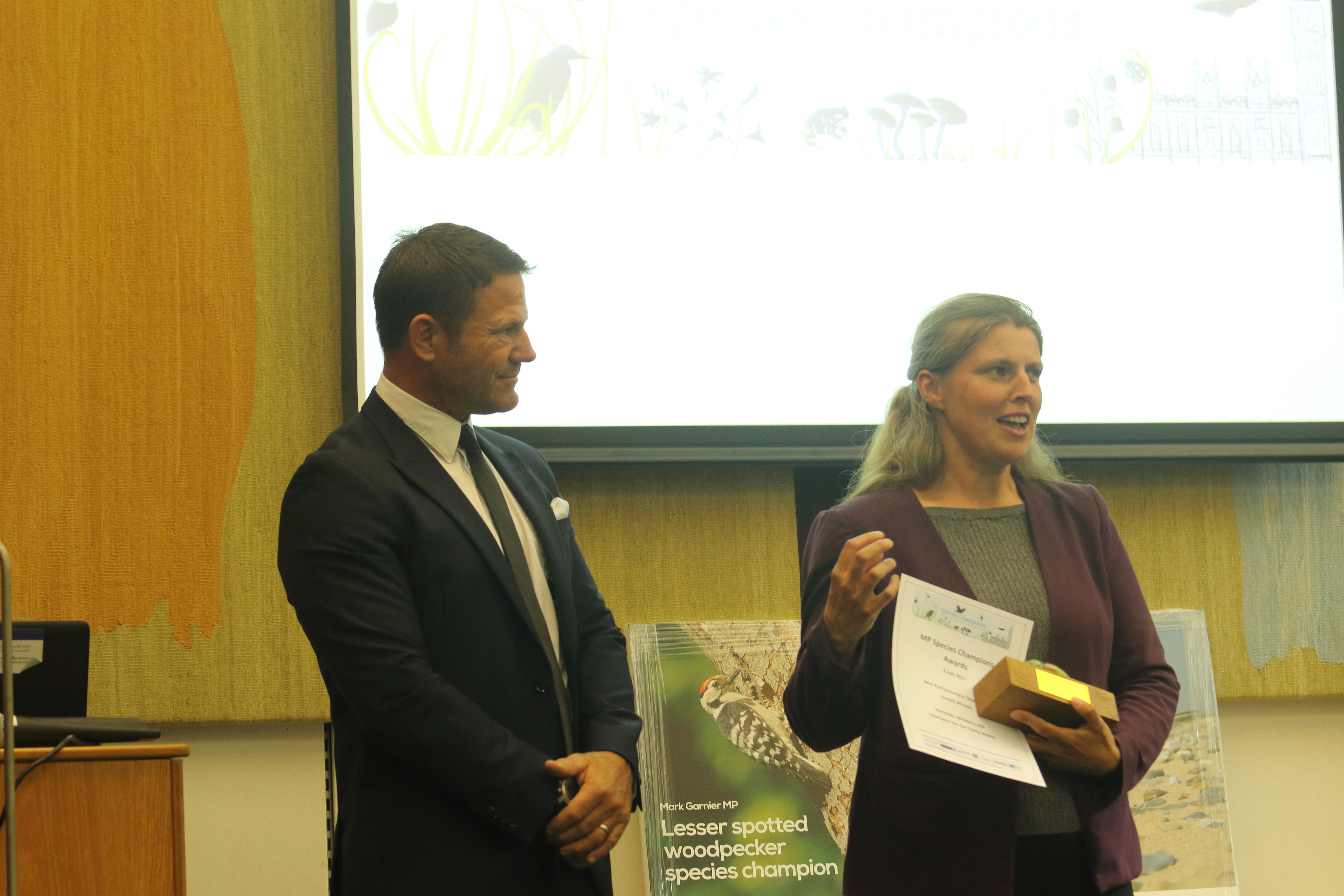 Rachael Maskell MP champion of the Tansy Beetle receives award for dedication to the Species Champions Project