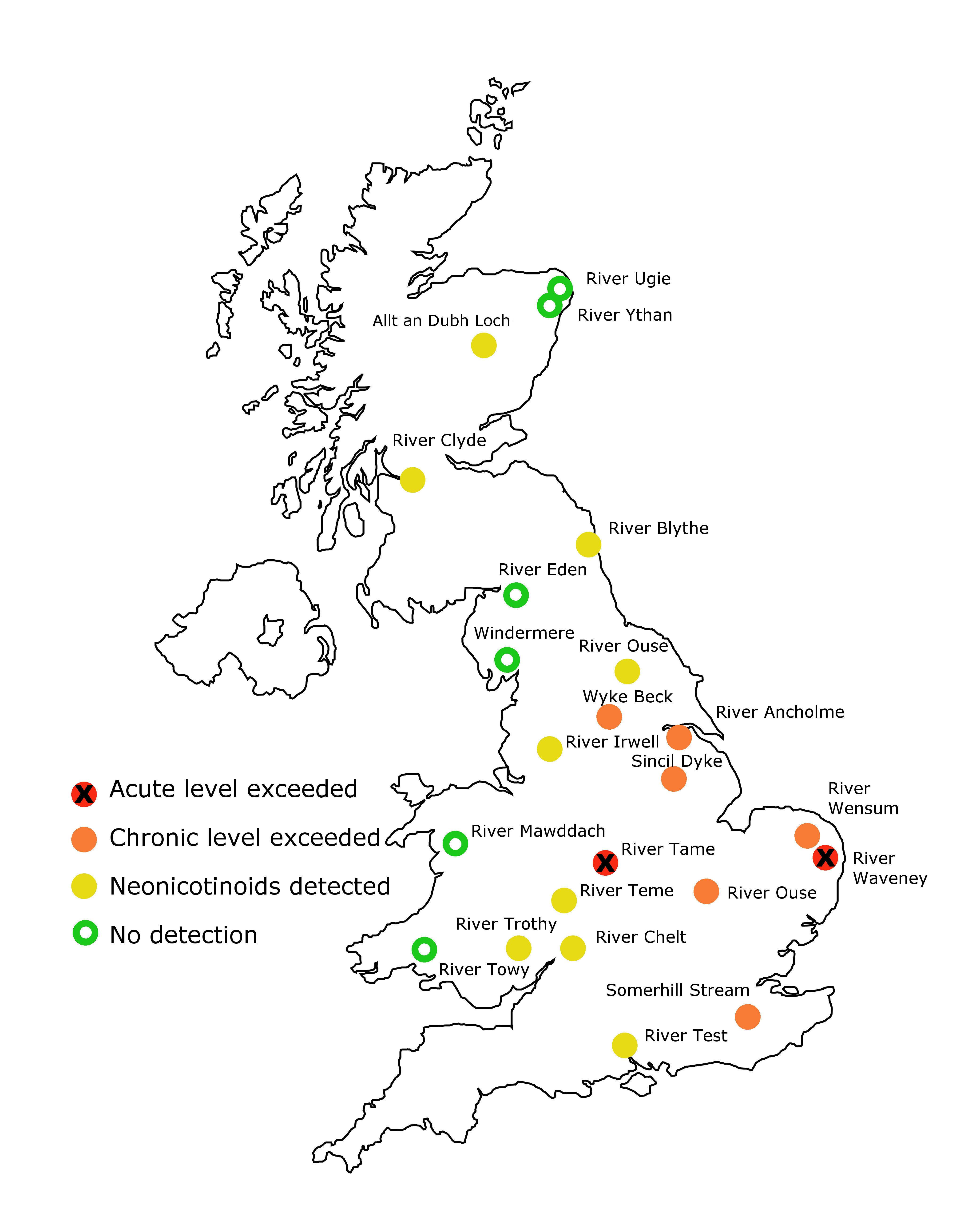 Heavy Neonicotinoid Insecticide Contamination Damaging British Rivers